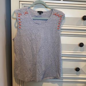 J. Crew jeweled tank- L